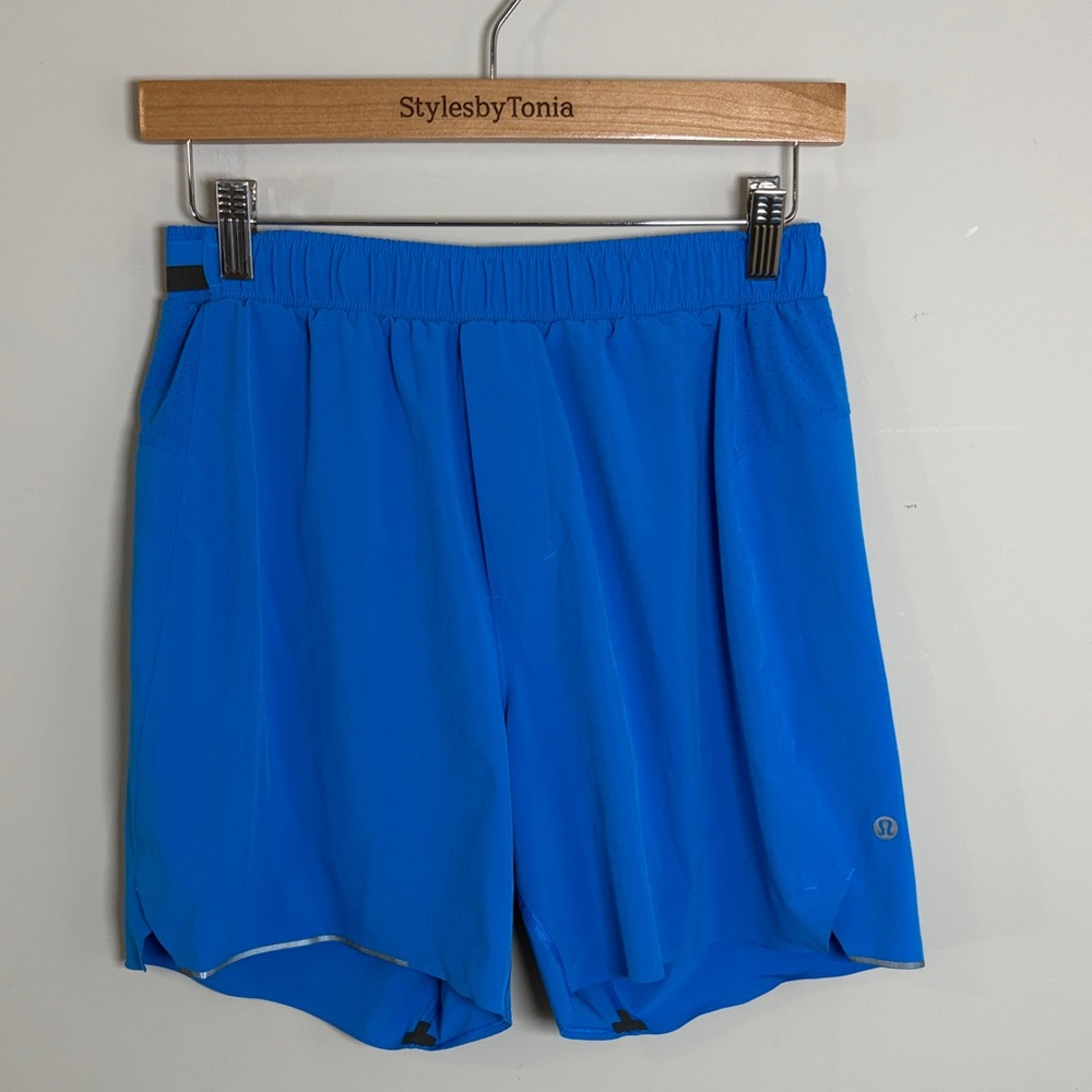 Lululemon Surge Short 6 inch lined Blue running lined Sz M